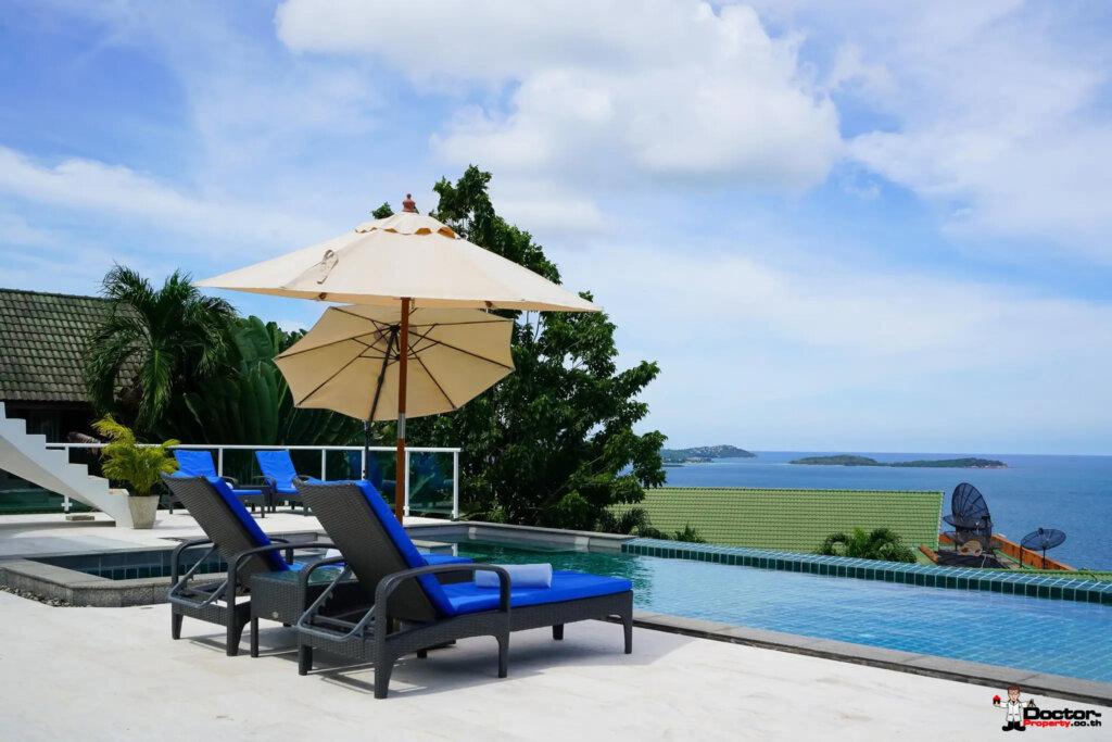 5 Bedroom Villa with Amazing Sea View in Chaweng Noi, Koh Samui – For Rent