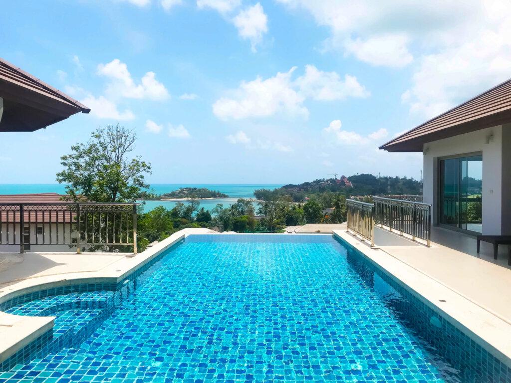 5 Bedroom Sea View Pool Villa in Choeng Mon, Koh Samui – For Rent