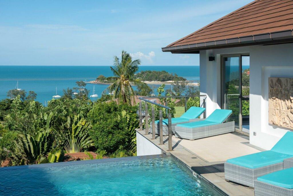 3 Bedroom Sea View Pool Villa in Choeng Mon, Koh Samui – For Rent