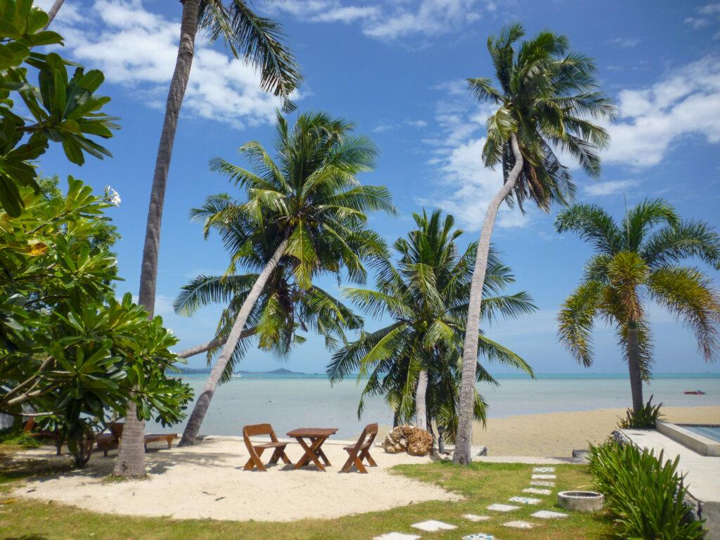 2 Bedroom Beachfront with Sunset View in Plai Laem, Koh Samui – For Rent