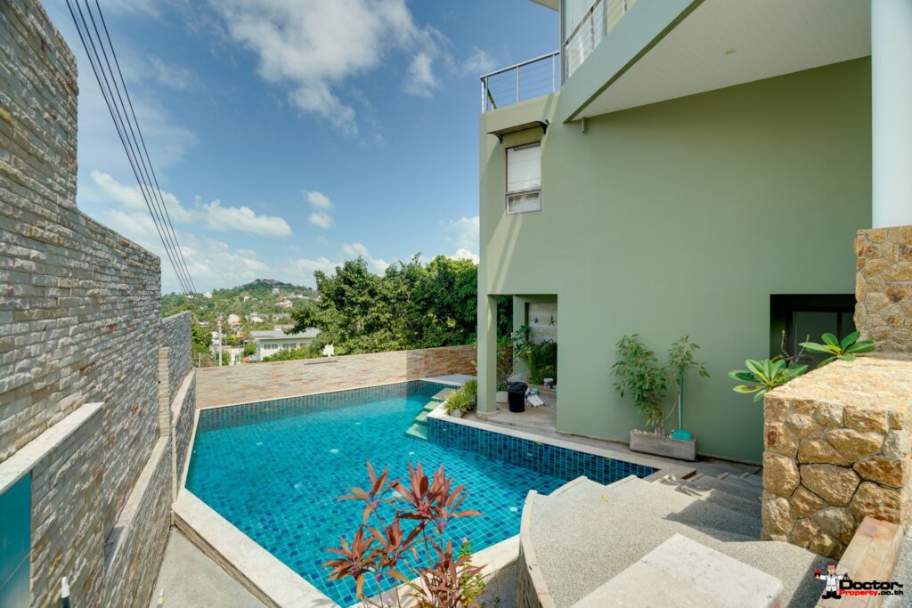 3 Bedroom Pool Villa with Partial Sea View in Plai Laem, Koh Samui – For Rent