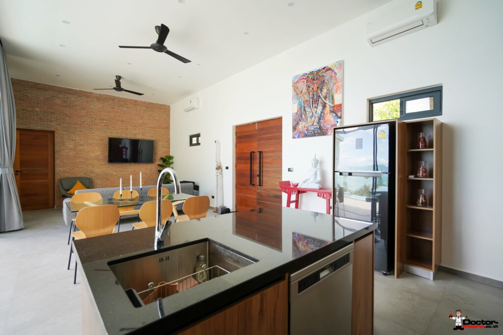 3 Bedroom Private Pool Villa with Sea View in Bo Phut, Koh Samui – For Rent