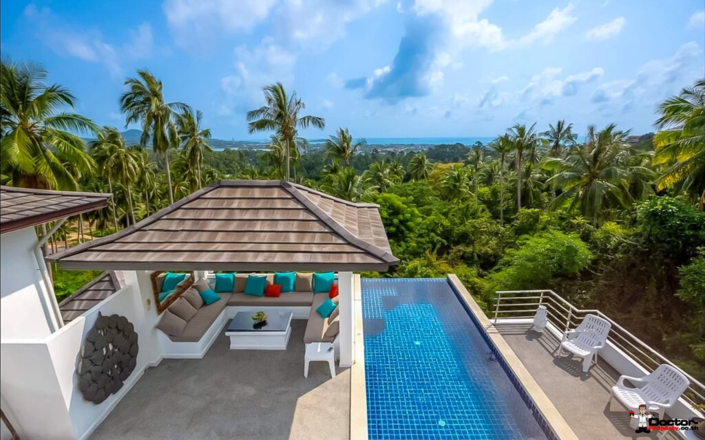 3 Bedroom Pool Villa with Sea View in Chaweng, Koh Samui – For Rent