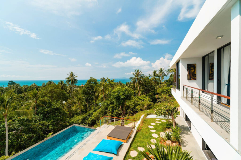 4 Bedroom Pool Villa with Sea View in Bang Por, Koh Samui – For Rent