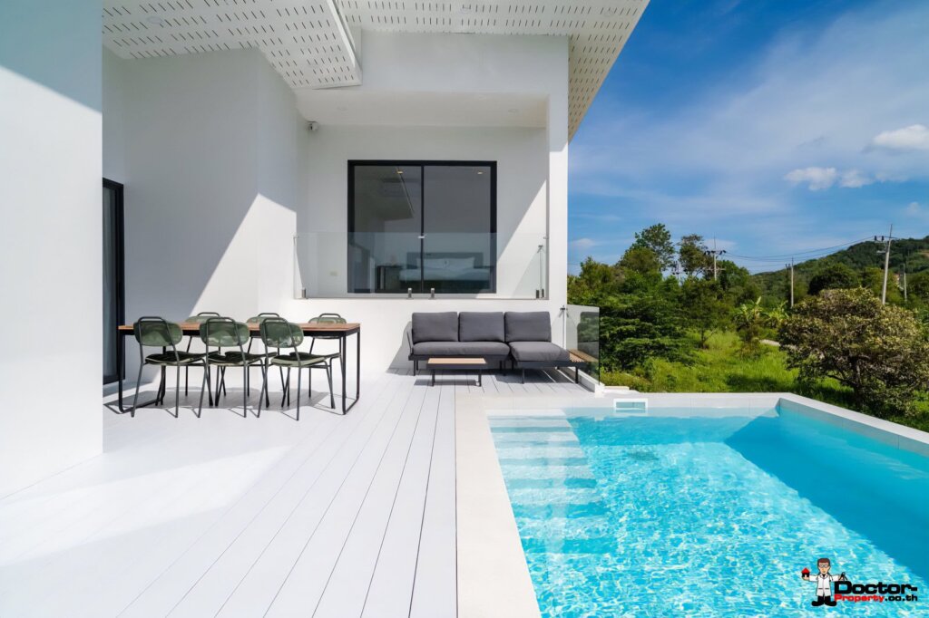 New 3 Bedroom Pool Villa with Mountain View in Bo Phut, Koh Samui – For Rent