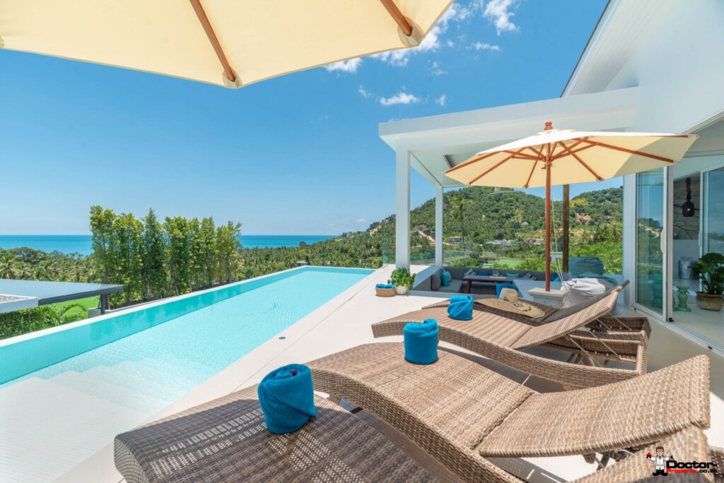 4 Bedroom Pool Villa with Sea View in Chaweng Noi, Koh Samui – For Rent